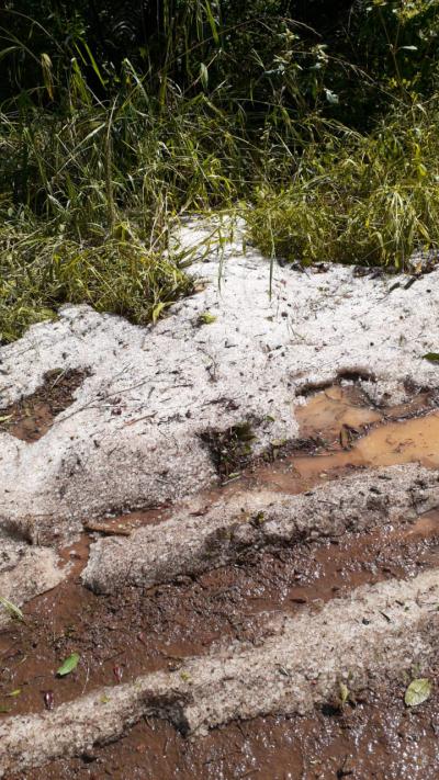 Vendavais e granizo castigam regiÃ£o da CantuquiriguaÃ§u